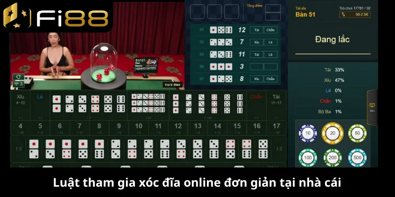 Luật tham gia xóc đĩa online đơn giản tại nhà cái